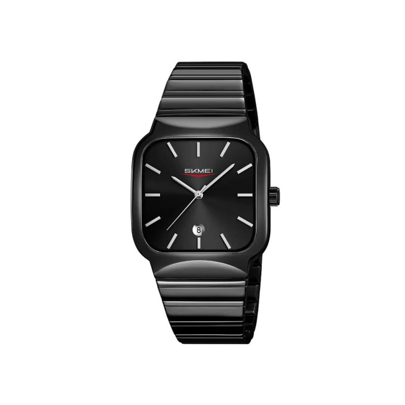Skmei 9361 Square Quartz Watch for Men- Black
