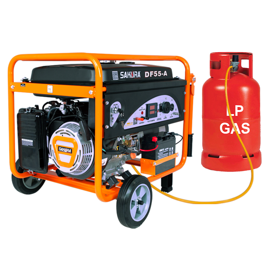 Sakura 5.5 KW Dual Fuel Generator with ATS (Model: DF55-A)