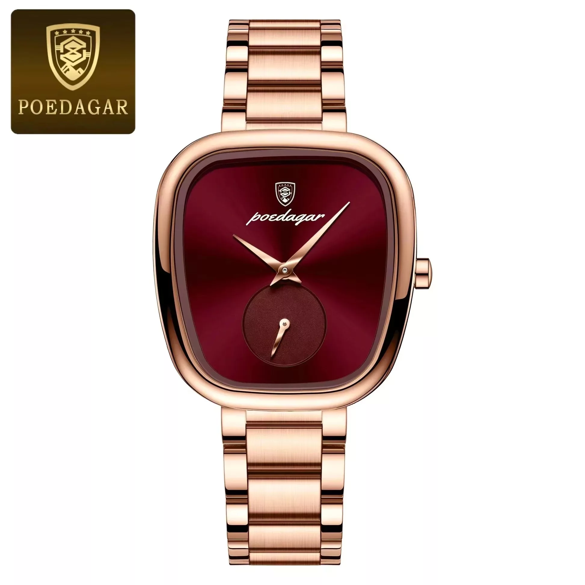 POEDAGAR 783 Luxury Watch for Women – Rose Red