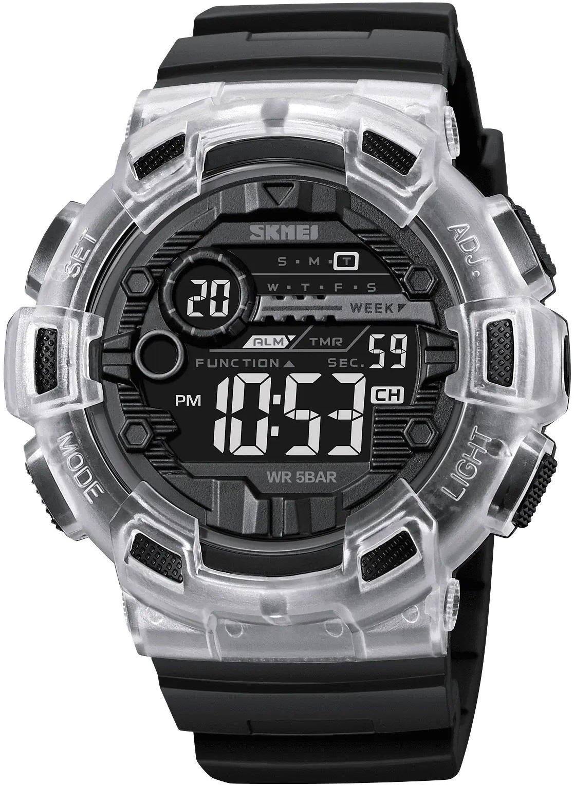 SKMEI 2110 Digital Sports Waterproof Men’s Watch – White