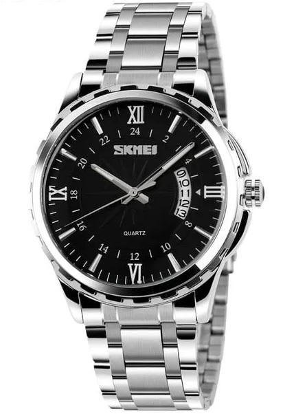 Skmei 9069 Luminous Needles Stainless Luxury Men’s Watch – Silver Black