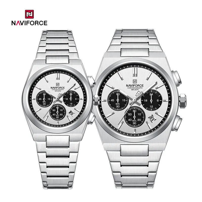 NAVIFORCE NF8048 Classic Stylish Timeless Love Chronograph Couples Watch