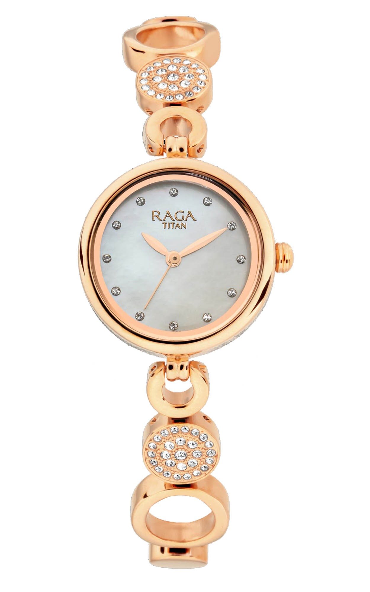 Titan 311WM05 Mother of Pearl Dial Chain Bracelet Watch for Female