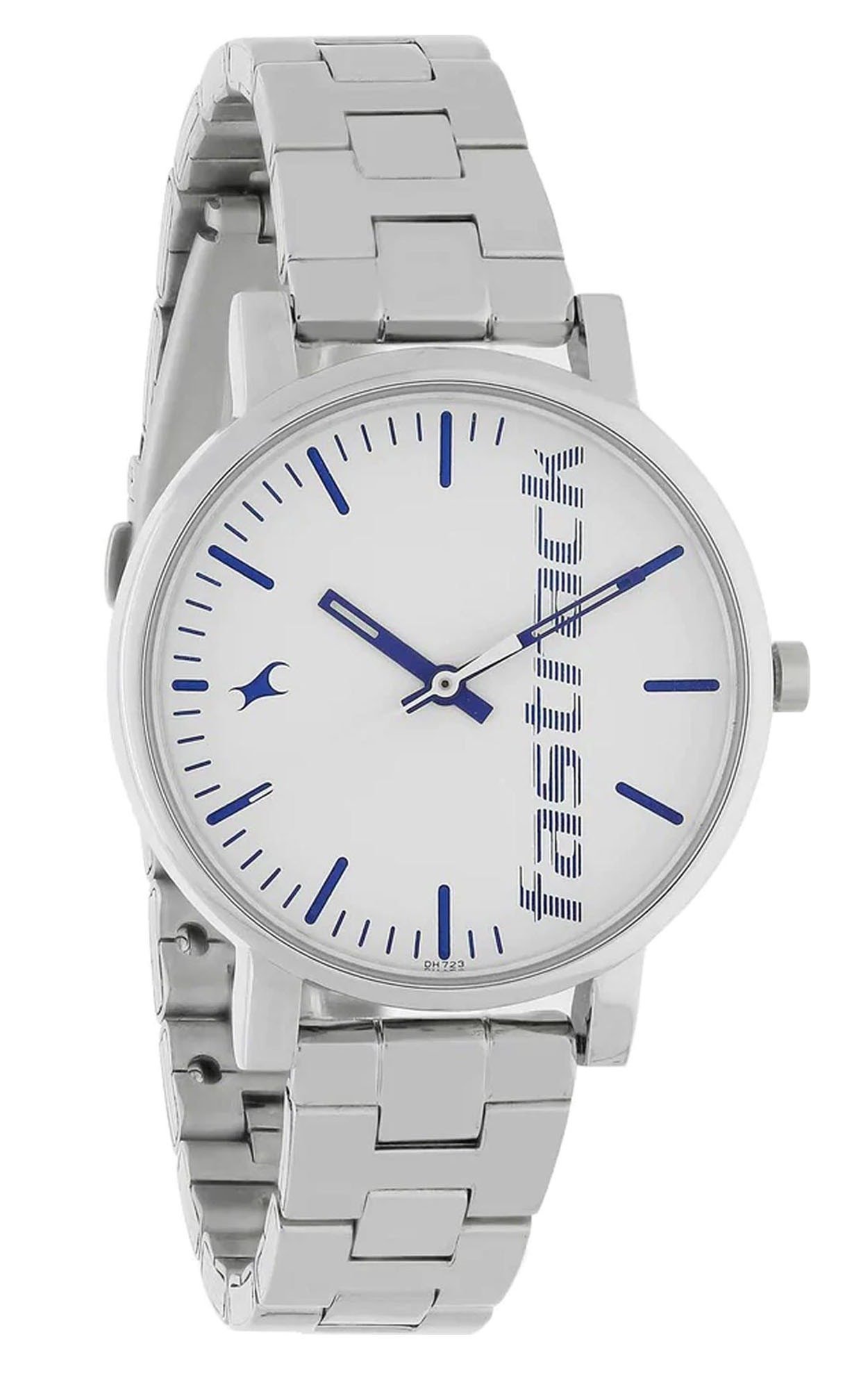 Fastrack 68010SM01 White Dial Chain Bracelet Watch for Female