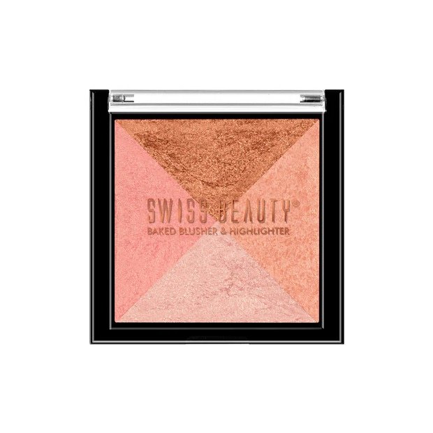 Swiss Beauty Baked Blusher & Highlighter – 01 (7g)