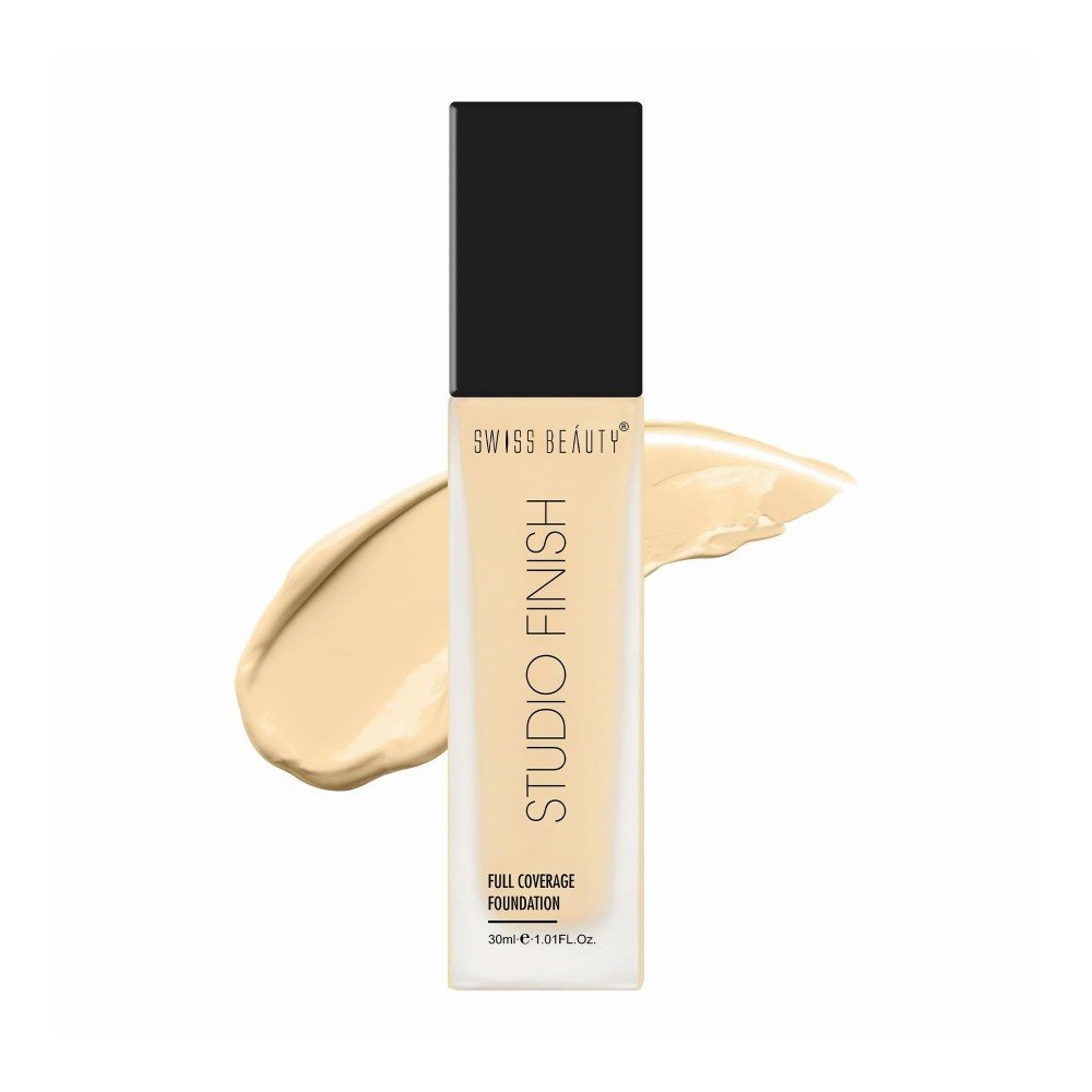Swiss Beauty Studio Finish Full Coverage Foundation – Ivory Fair 02 (30ml)